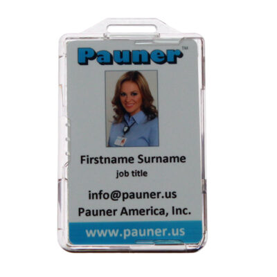 double sided id card holder vertical badge holder